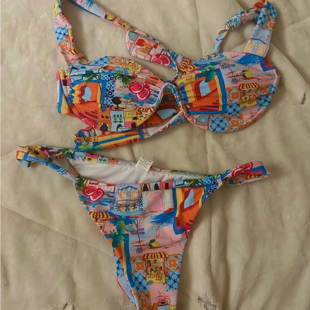 Colorful Patterned Bikini Set